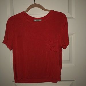 Orange cropped tee